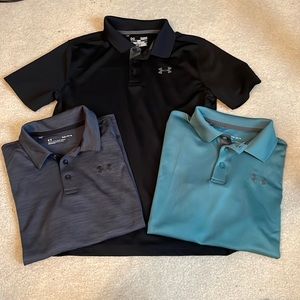 Under Armour YL polos Bundle of 3